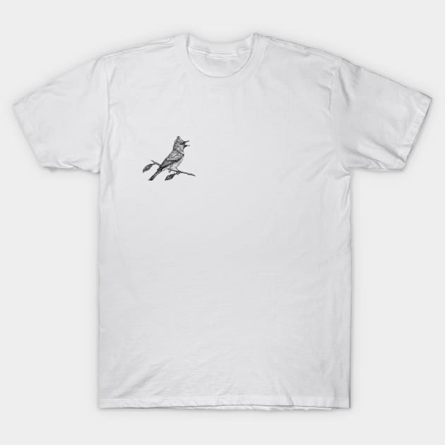 Leaden Flycatcher Bird T-Shirt by wingzha